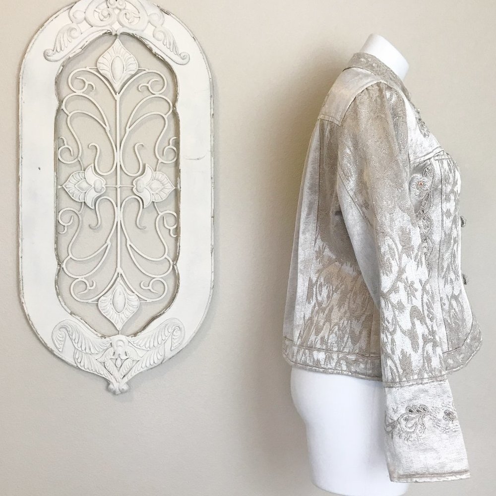 ❌SOLD❌ Urban Tribe | Cream Boho Southwest Design Jacket M - Picture 8 of 10